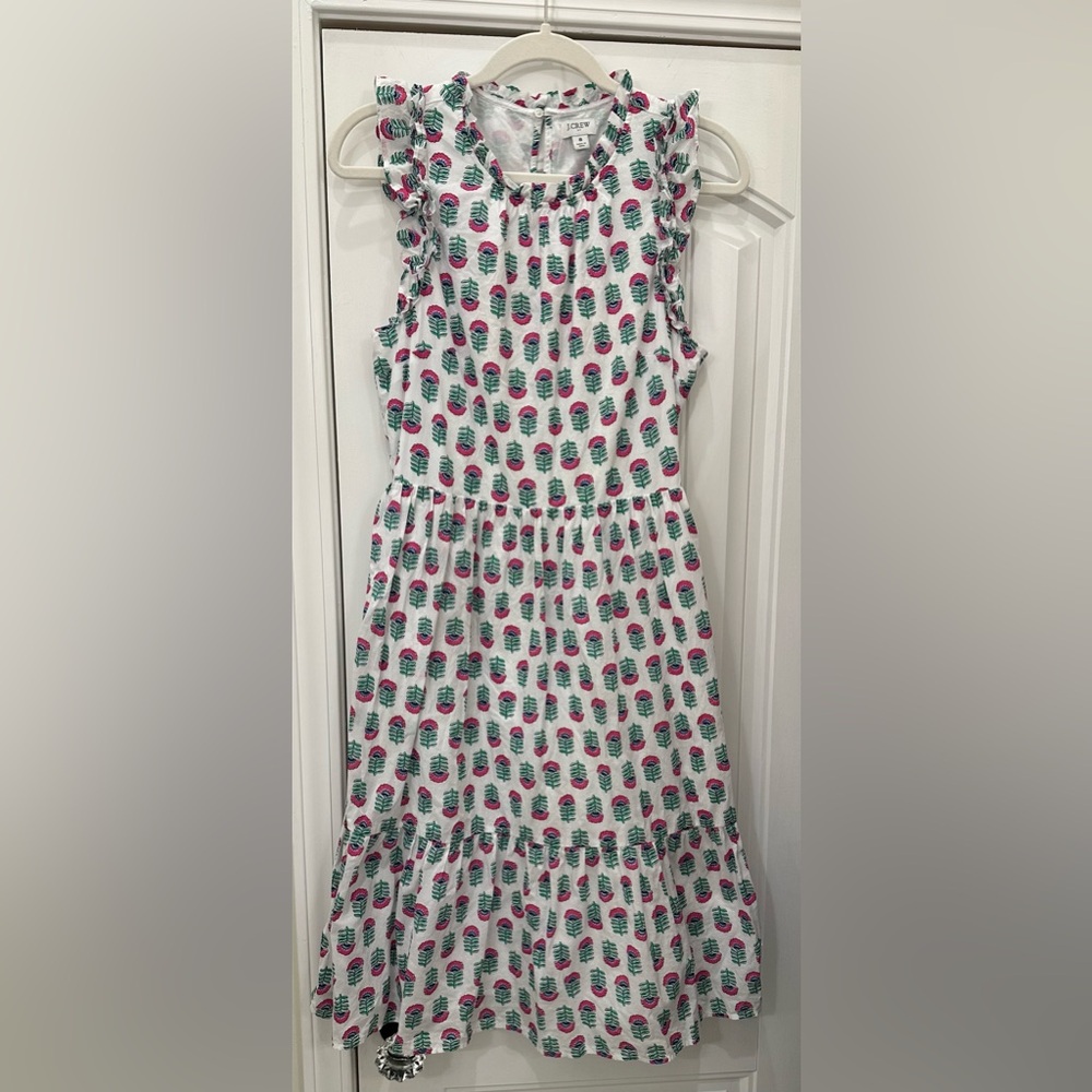 J. Crew Ruffled Floral Dress 8